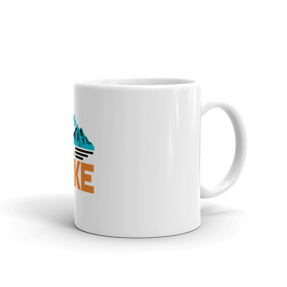 LET'S HIKE - White glossy mug