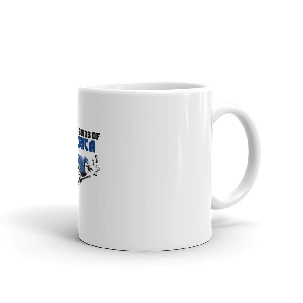 SINGING BIRDS OF AMERICA - White glossy mug