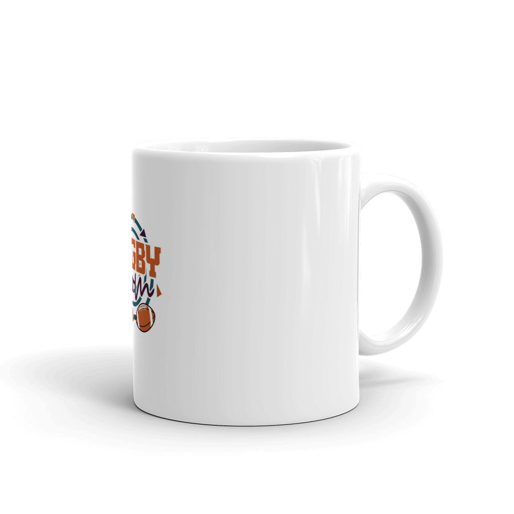 RUGBY MOM - White glossy mug