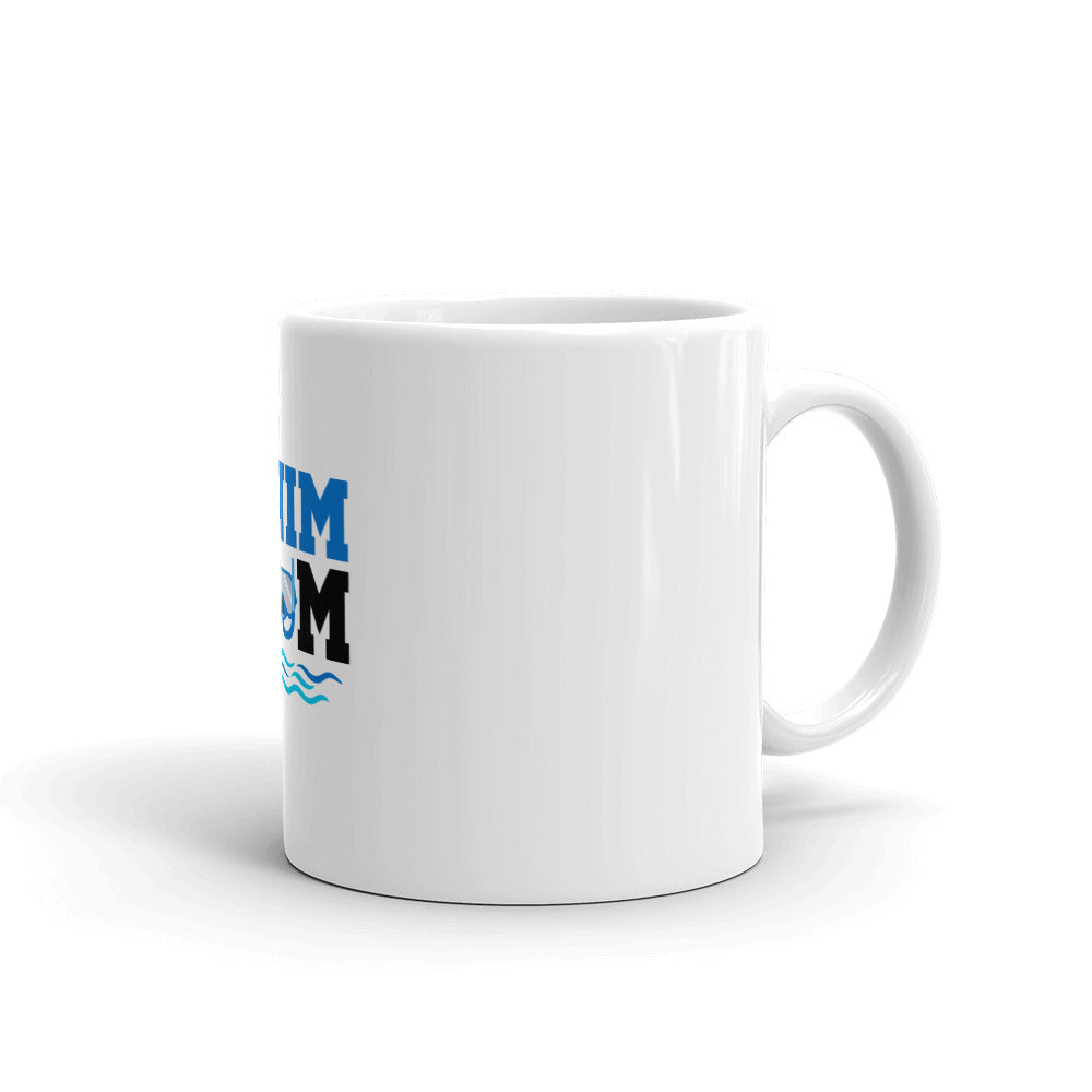 SWIM MOM - White glossy mug