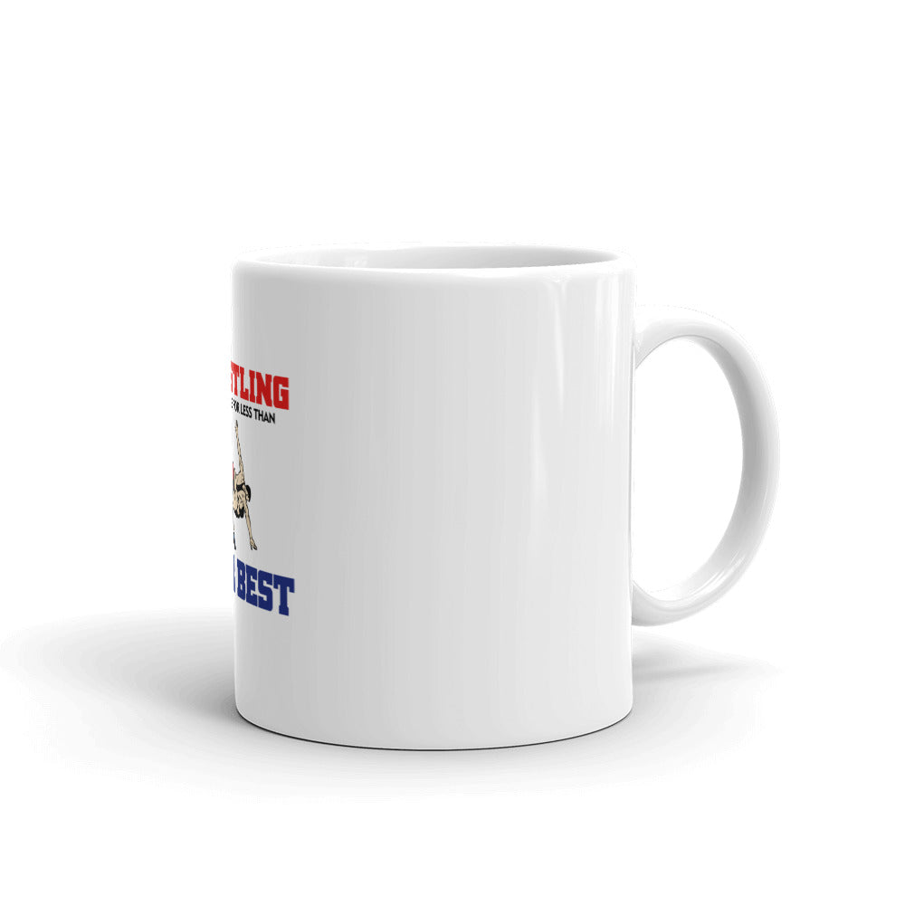 WRESTLING - White glossy mug