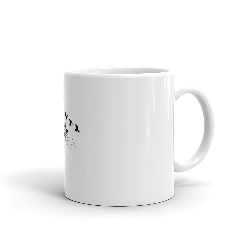 SPARROWS - White glossy mug