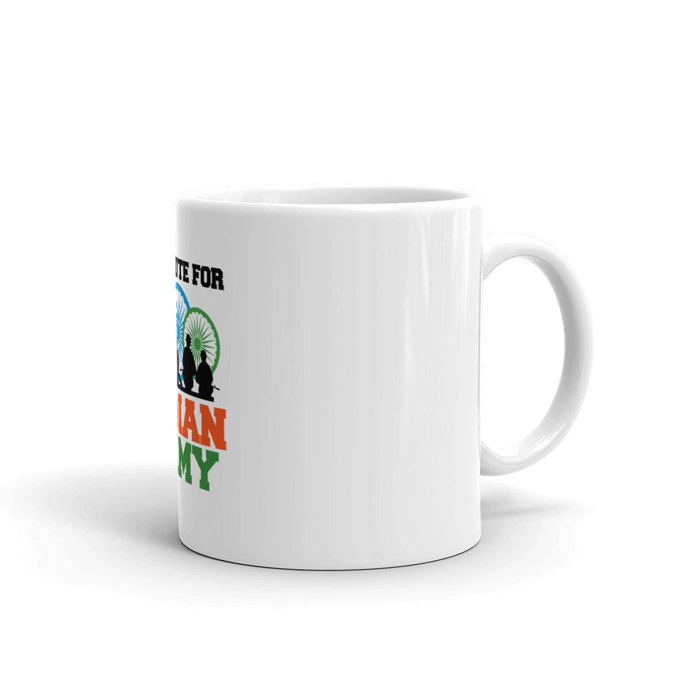 A SALUTE FOR INDIAN ARMY - White glossy mug