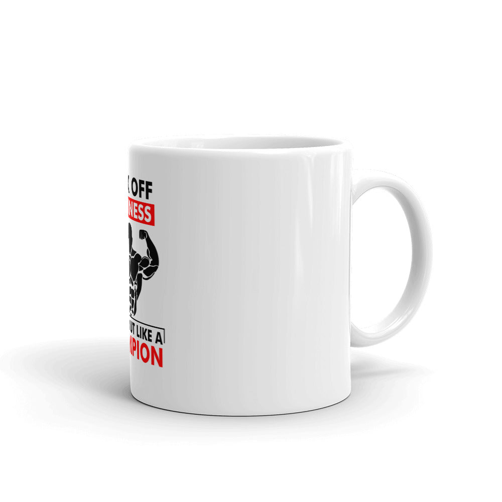 KICK OFF LAZINESS - White glossy mug