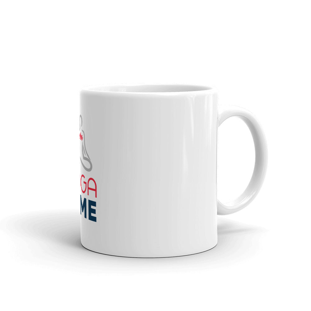 YOGA TIME - White glossy mug