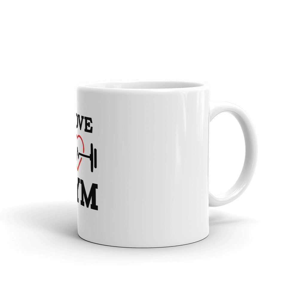 I LOVE GYM - White glossy mug