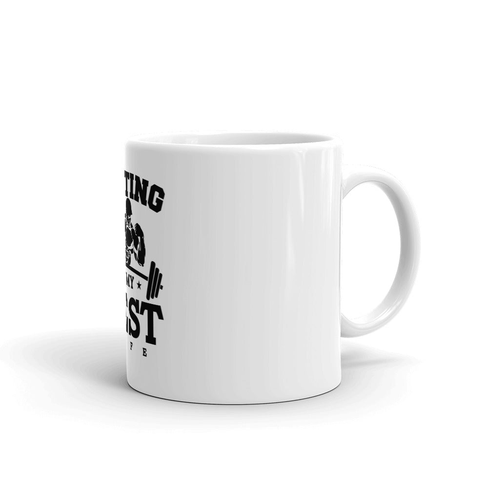 LIFTING IS MY BEST LIFE - White glossy mug