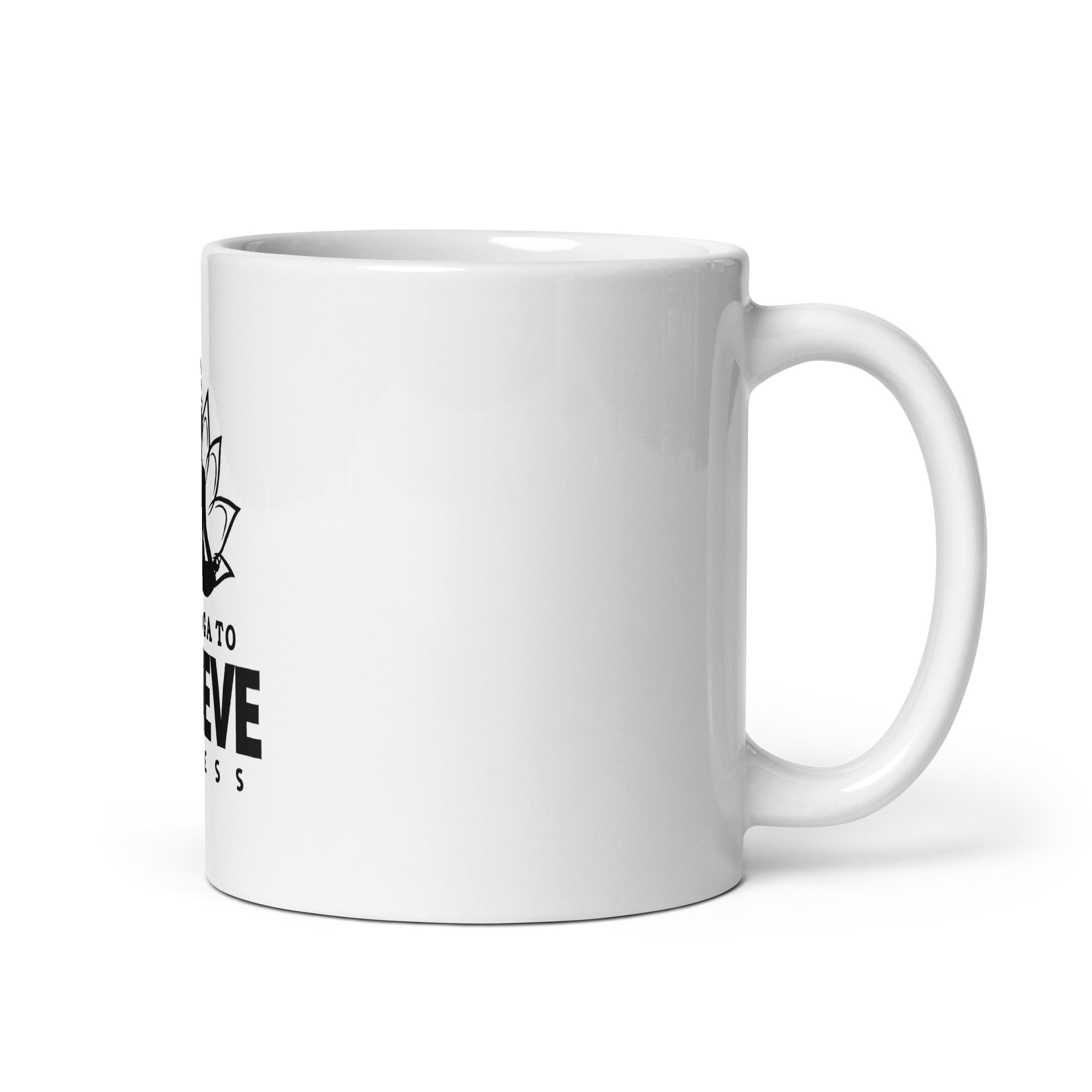 I  DO YOGA TO RELIEVE STRESS - White glossy mug