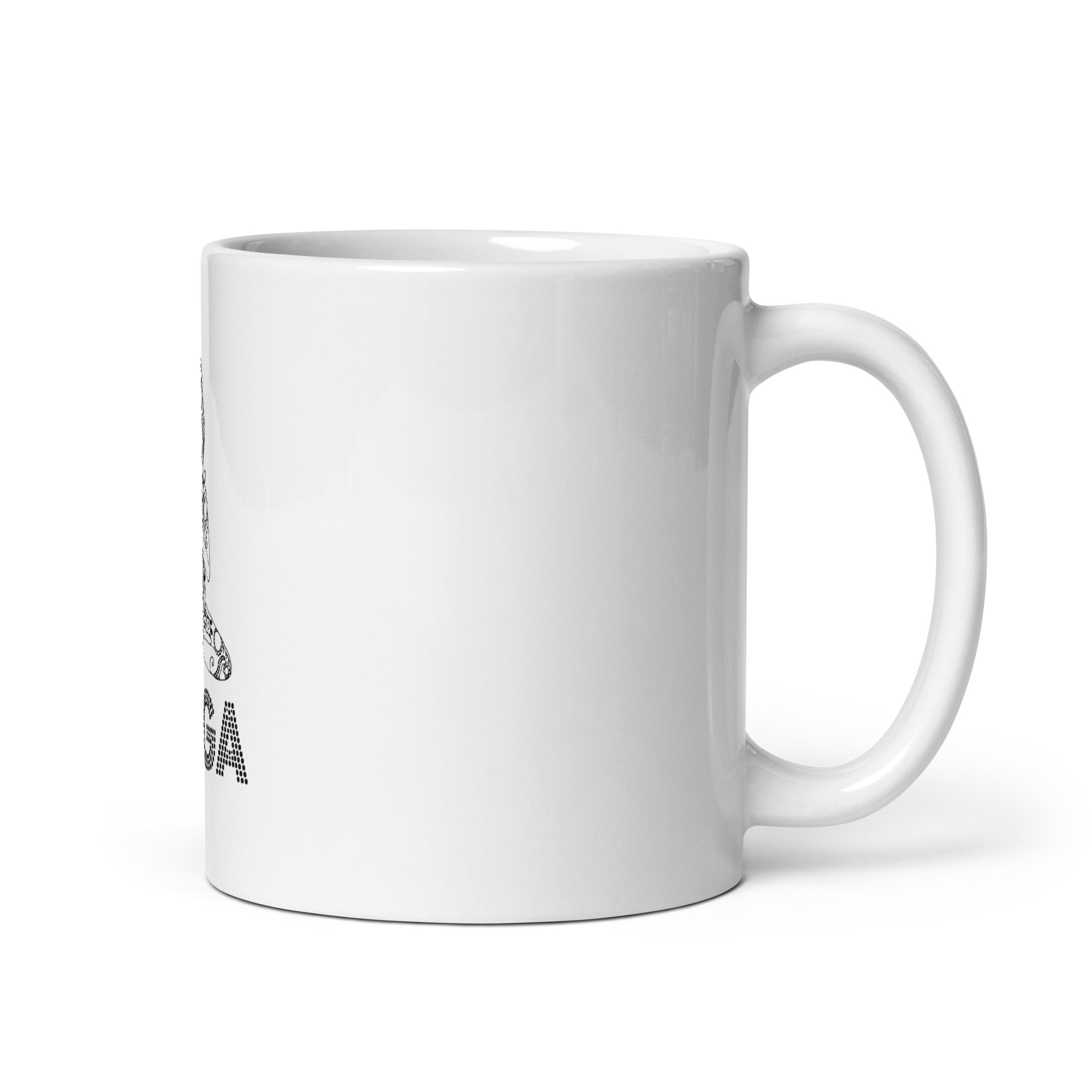 YOGA - White glossy mug