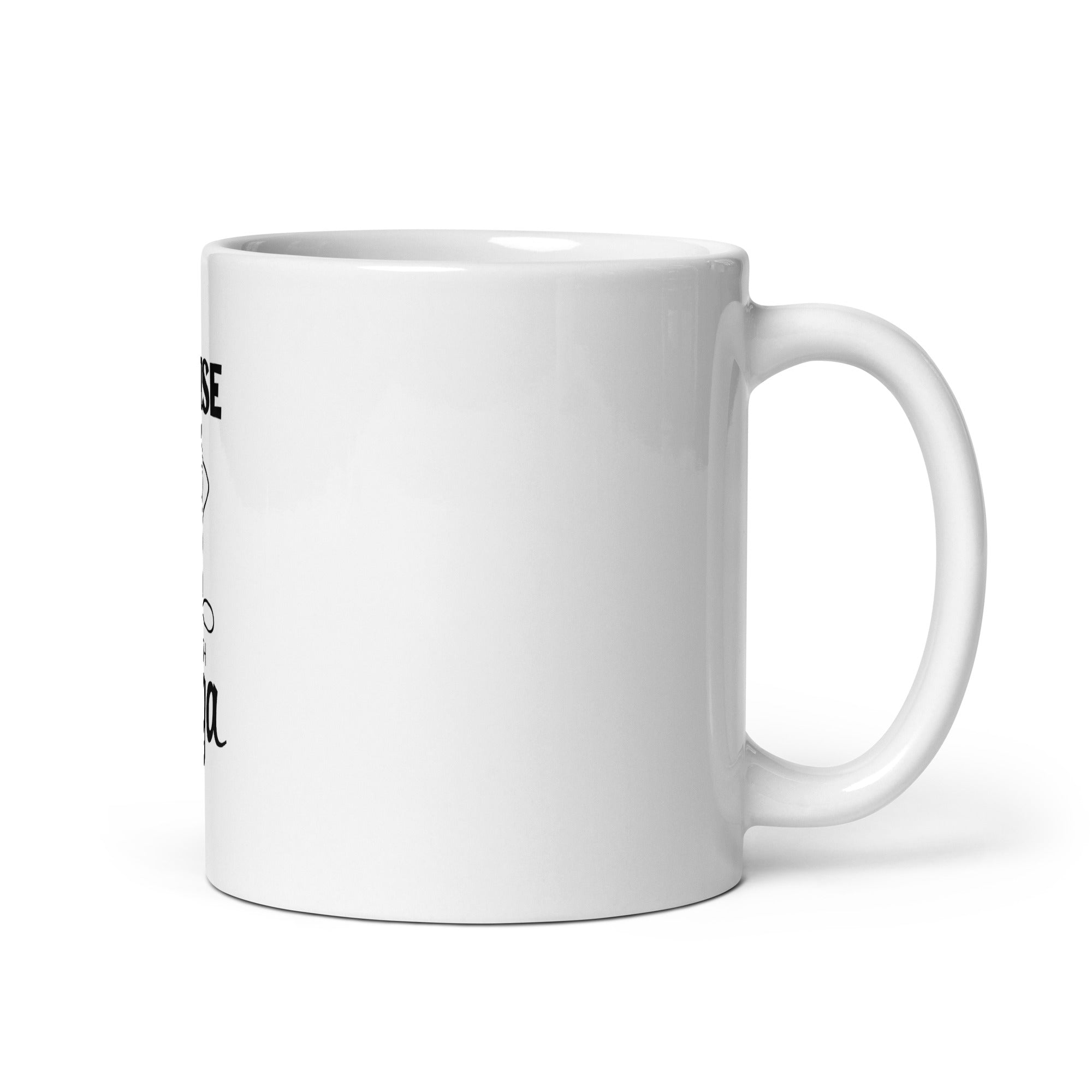 ARISE WITH YOGA - White glossy mug