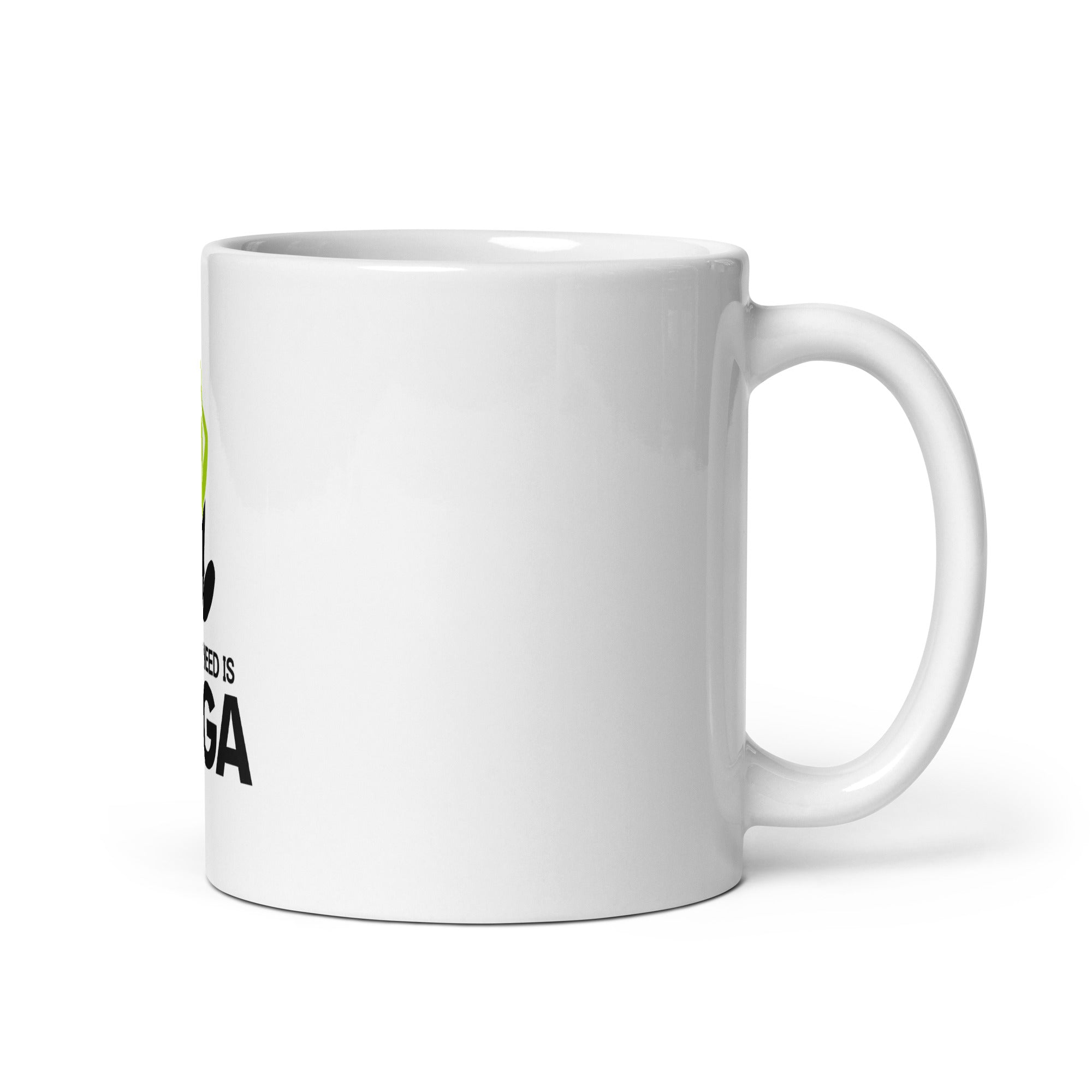 ALL YOU NEED IS YOGA - White glossy mug