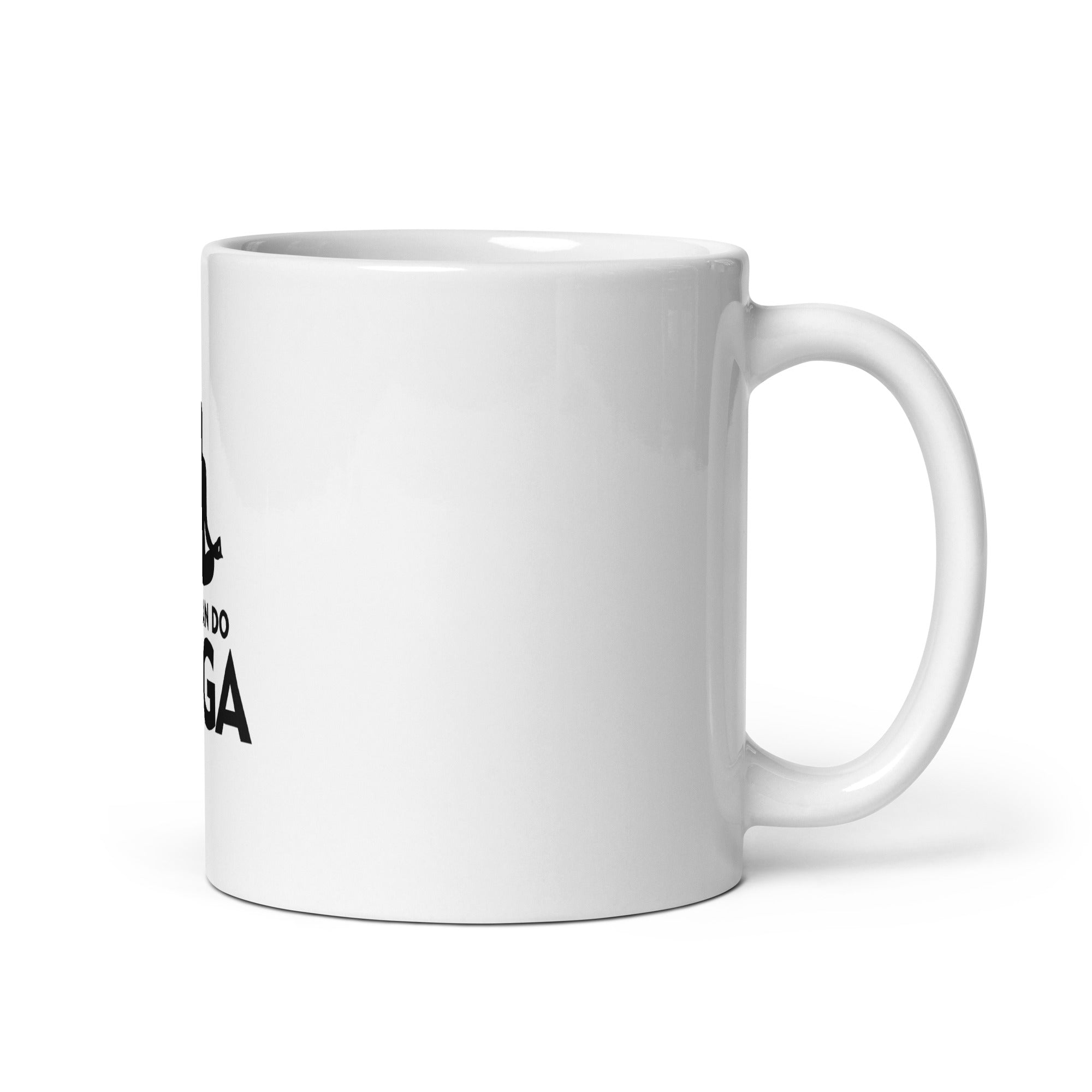 REAL MAN DO YOGA - White glossy mug