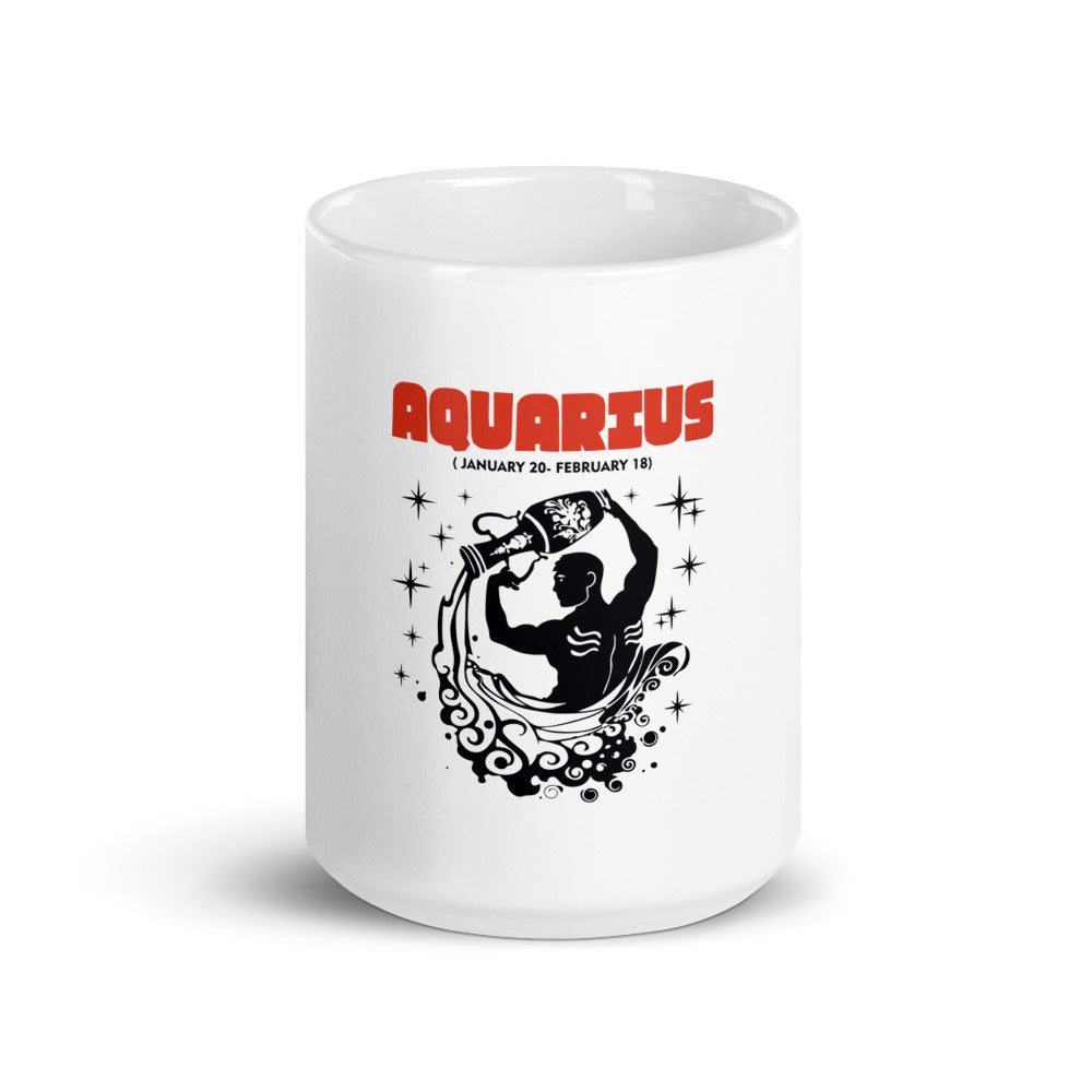 AQUARIUS - White glossy mug