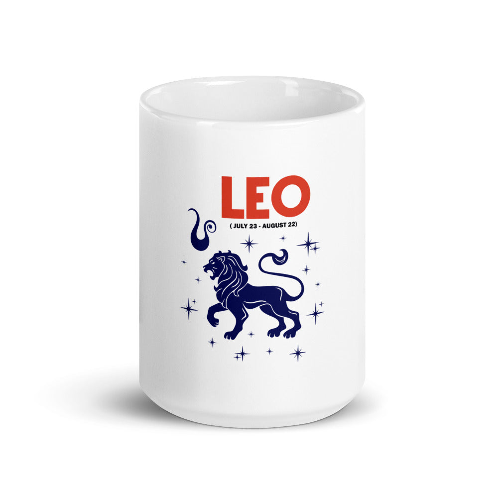 LEO - White glossy mug