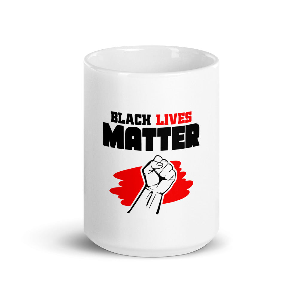 BLACK LIVES MATTER - White glossy mug