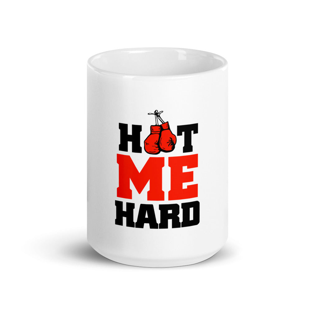 HOT ME HARD - White glossy mug