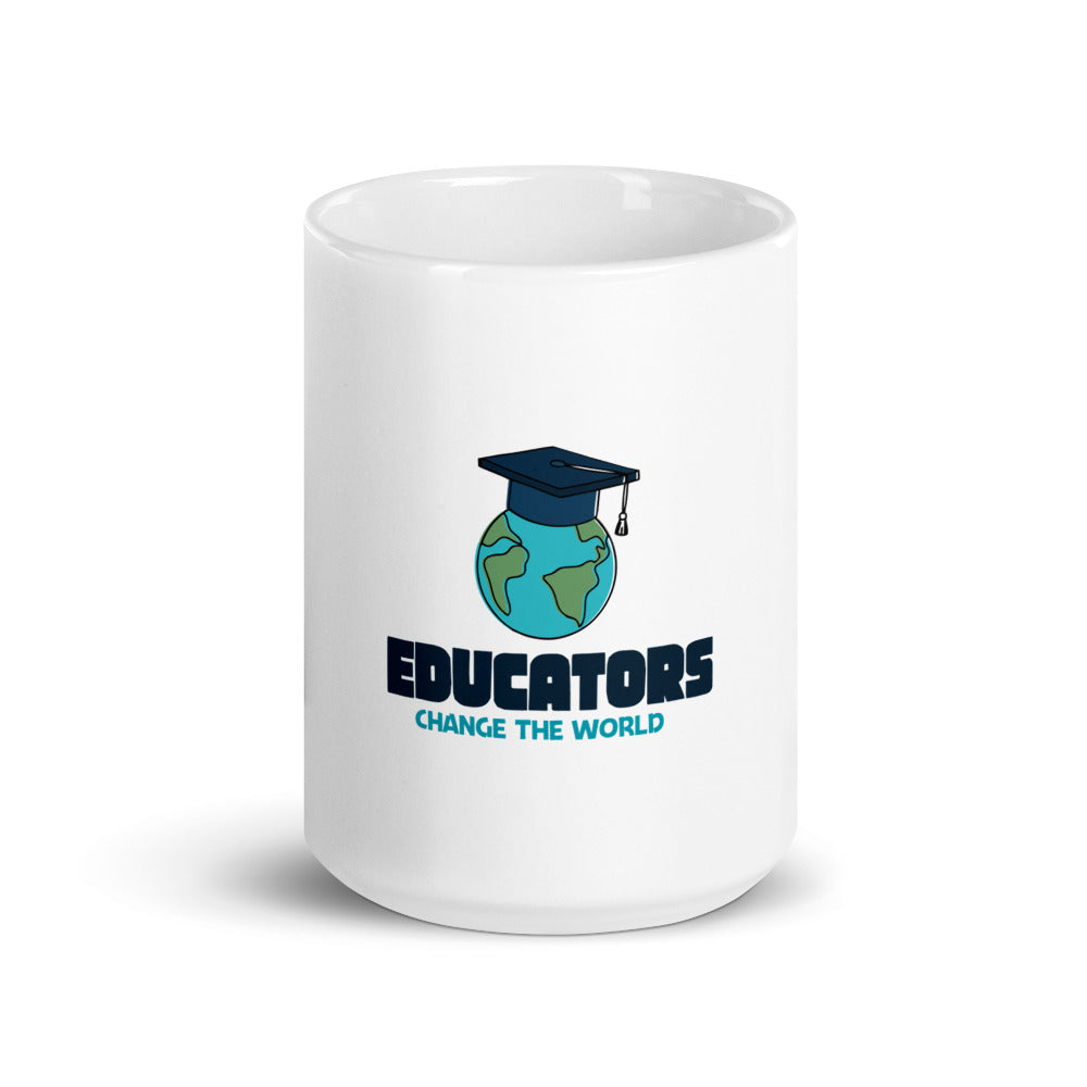 EDUCATORS CHANGE THE WORLD - White glossy mug