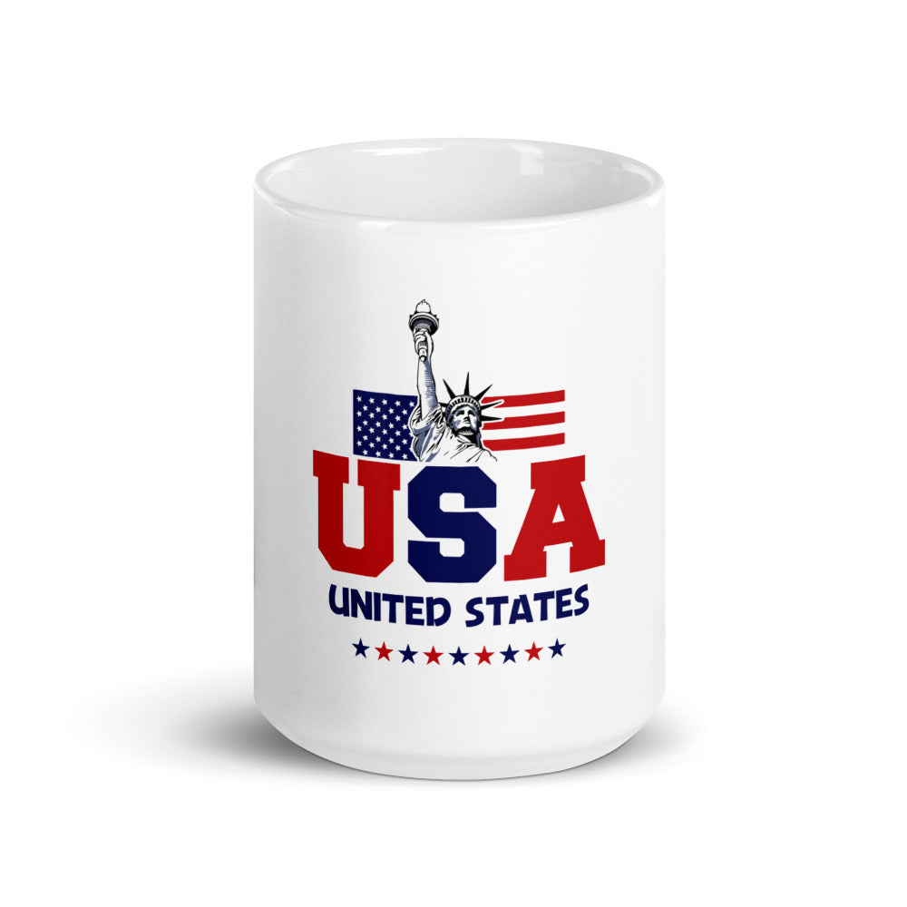 UNITED STATES OF AMERICA - White glossy mug