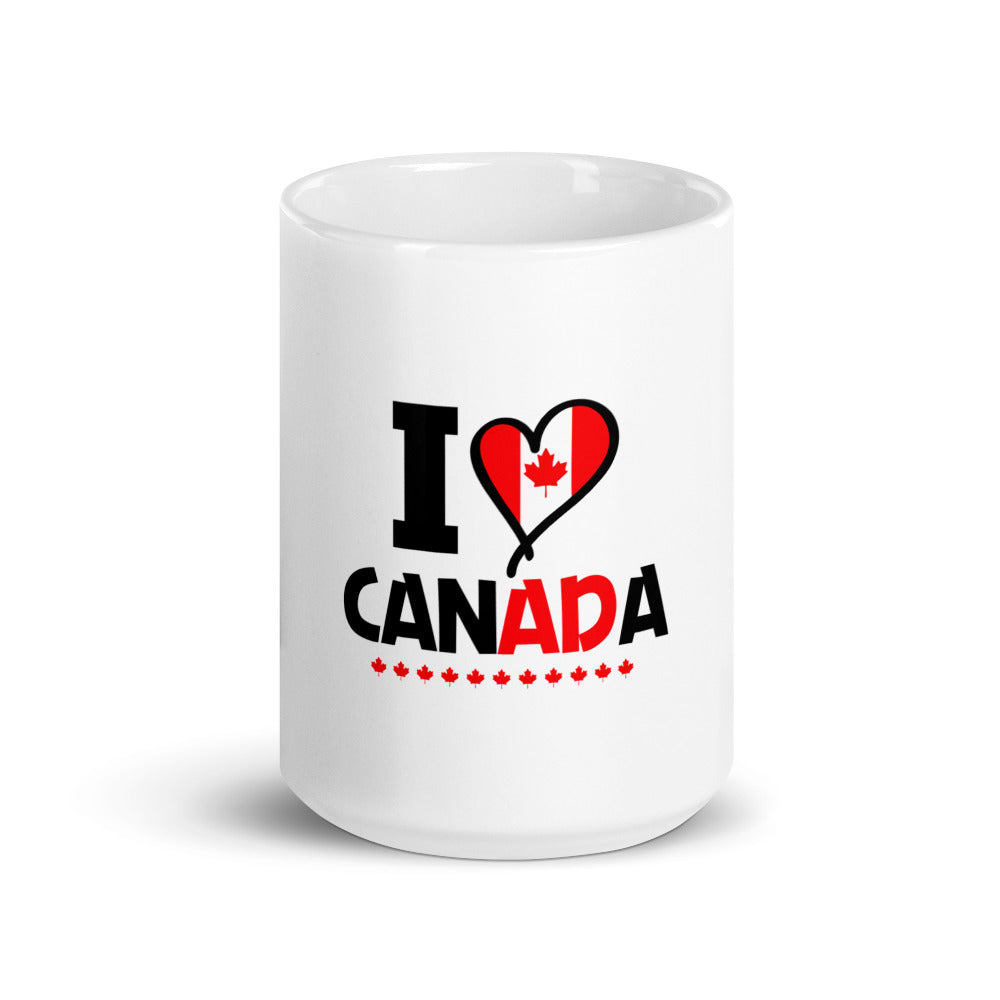I LOVE CANADA - White glossy mug