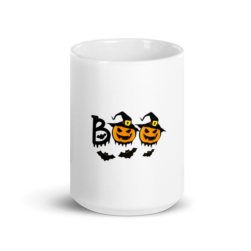 BOO - White glossy mug