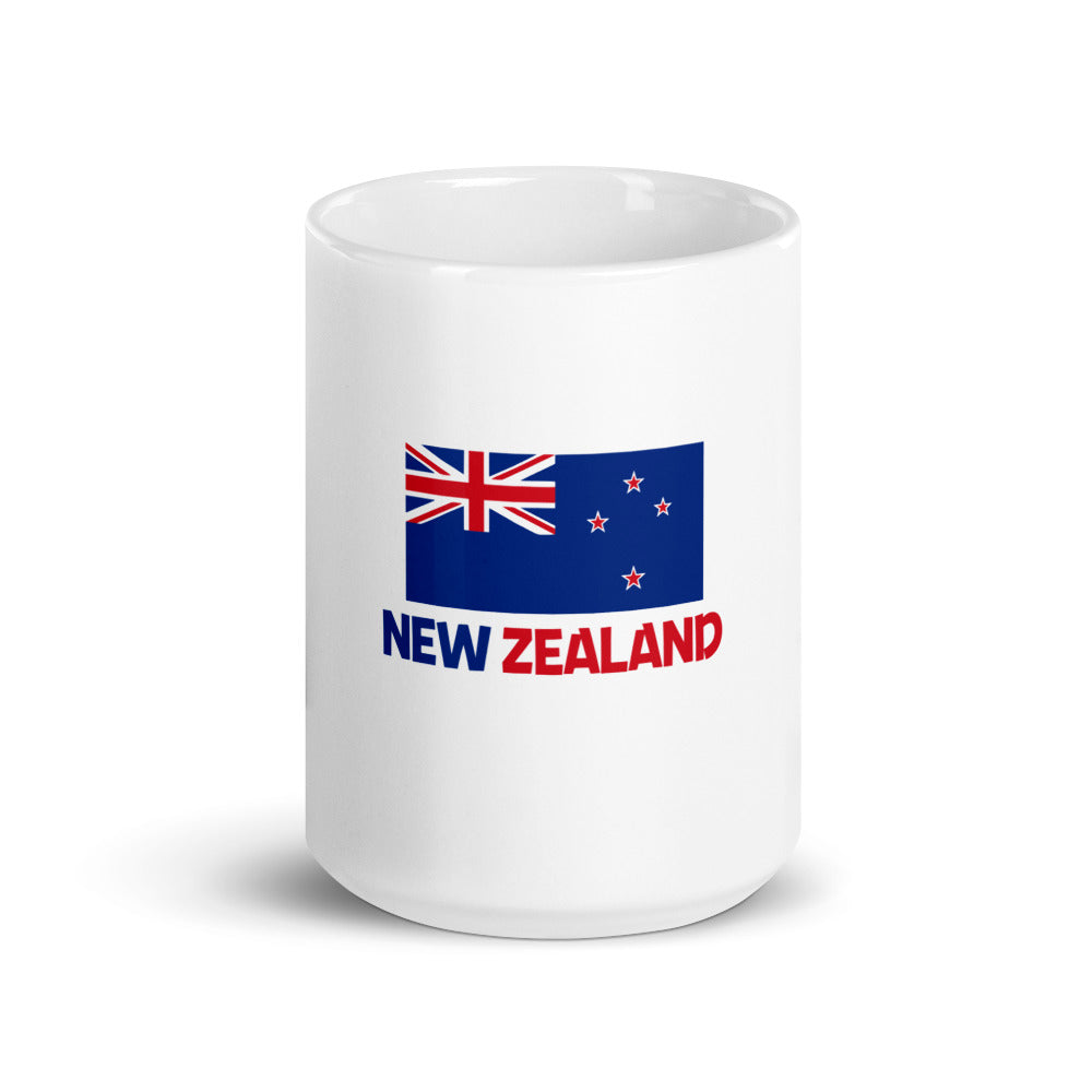 NEW ZEALAND - White glossy mug