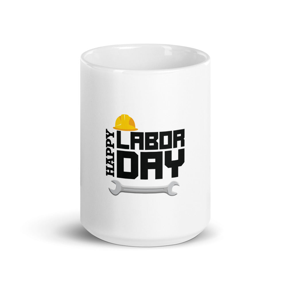 HAPPY LABOR DAY - White glossy mug