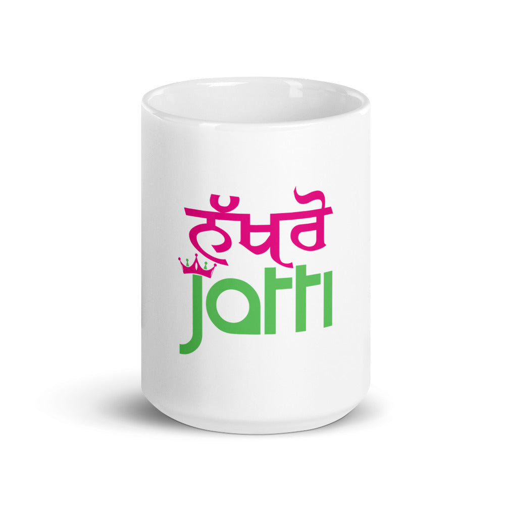 NAKHRO JATTI - White glossy mug