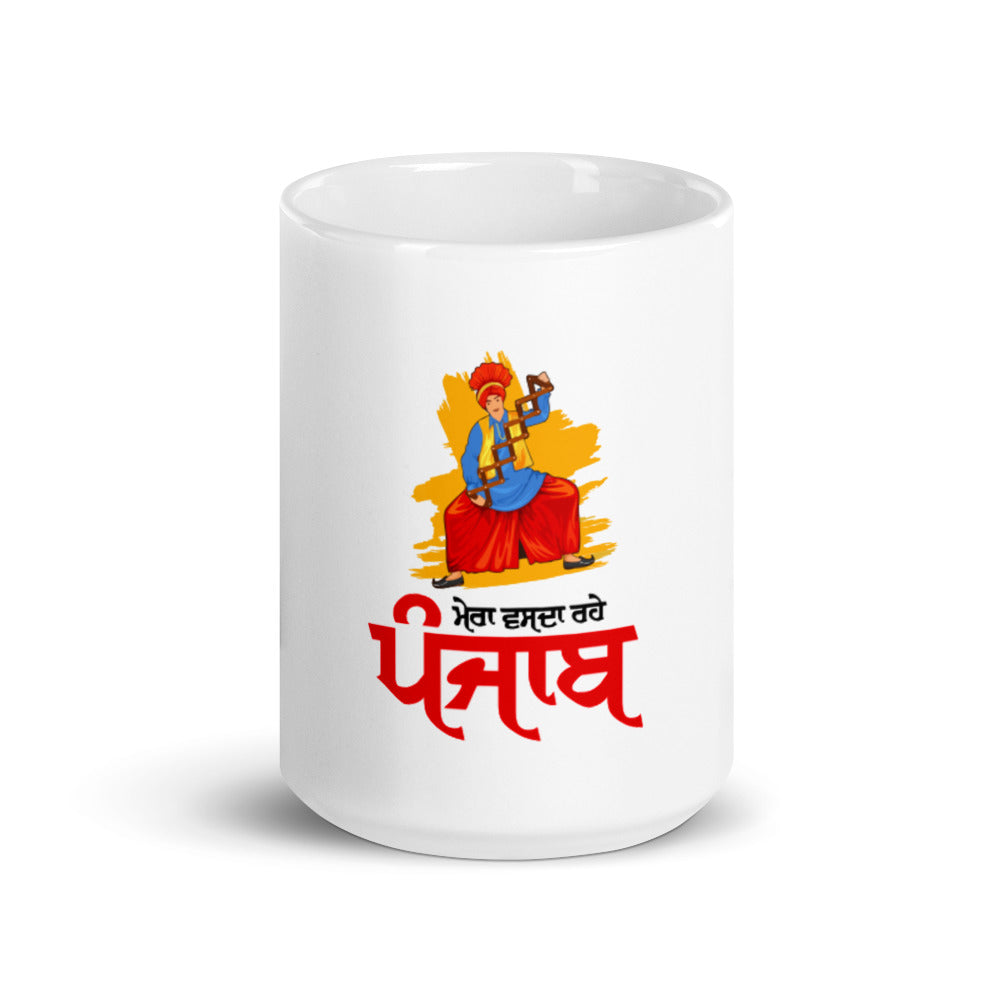 MERA VASDA RAHE PUNJAB - White glossy mug