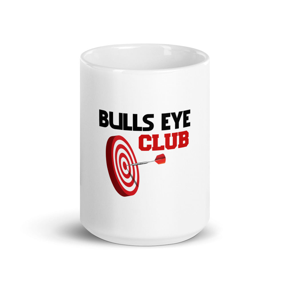 BULLS EYE CLUB - White glossy mug