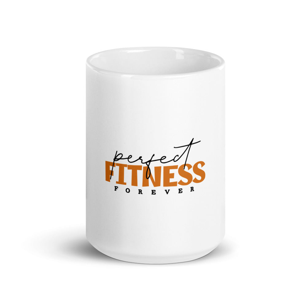 PERFECT FITNESS FOREVER - White glossy mug
