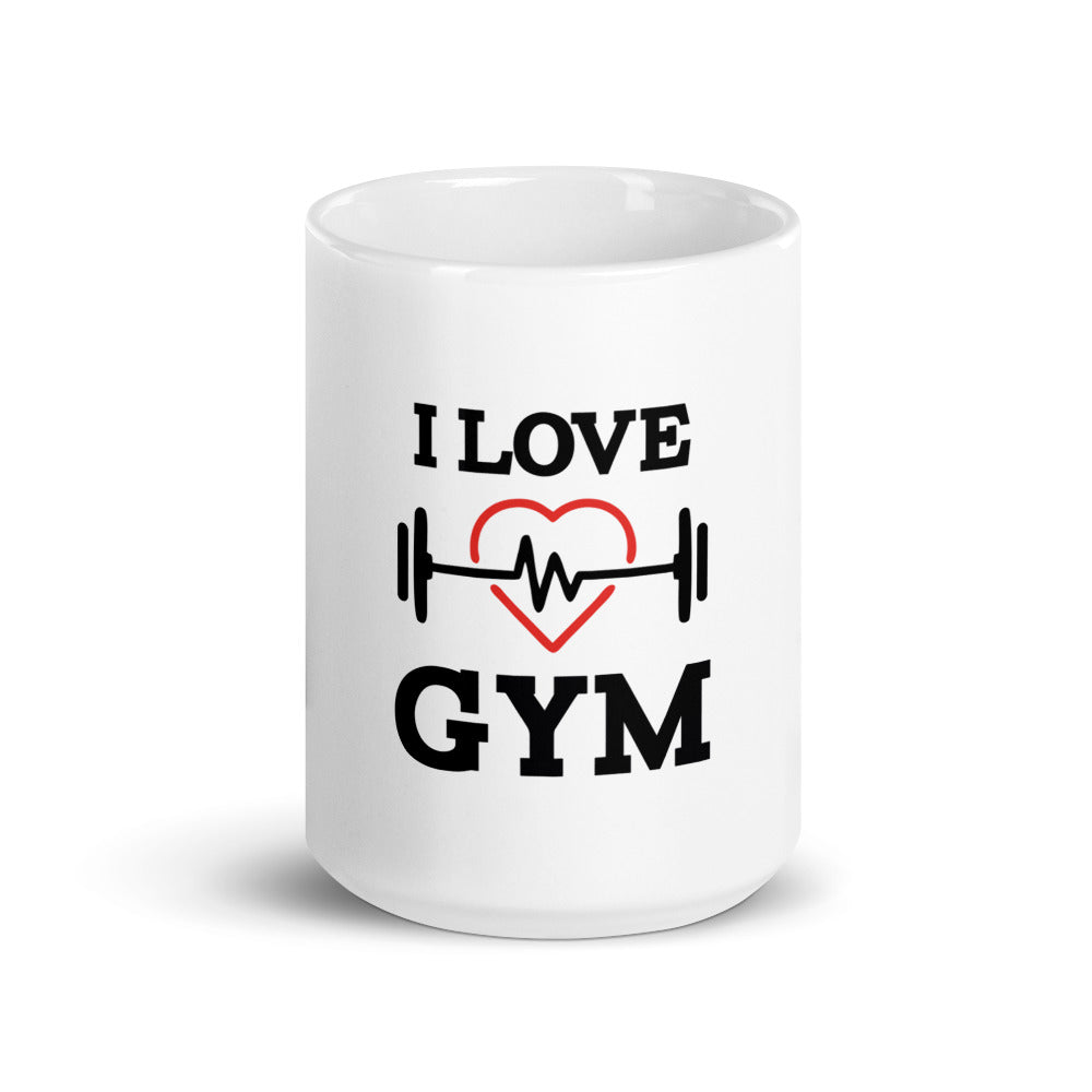 I LOVE GYM - White glossy mug