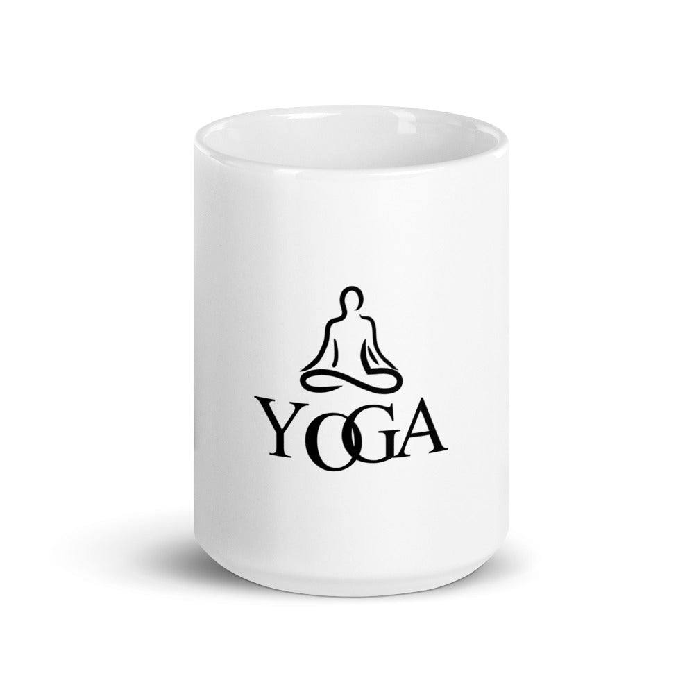 YOGA - White glossy mug