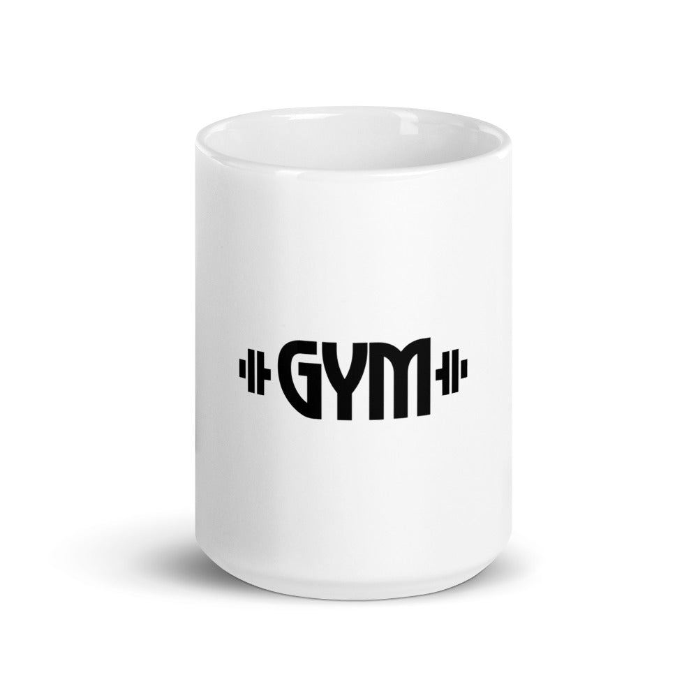 GYM - White glossy mug
