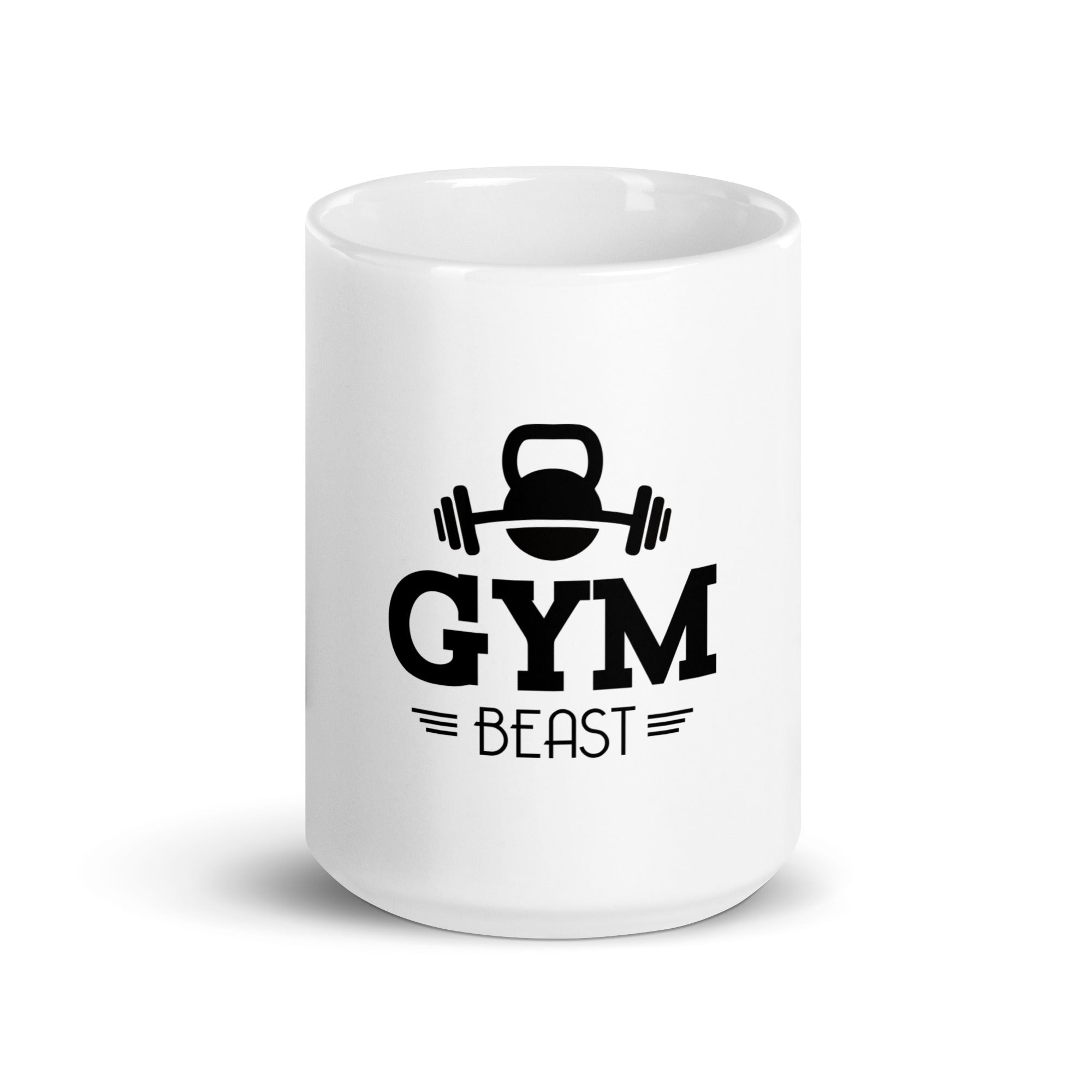 GYM BEAST - White glossy mug