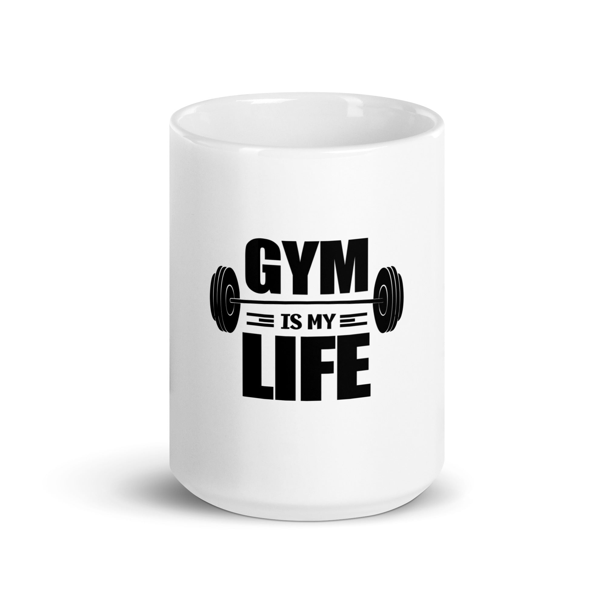 GYM IS MY LIFE - White glossy mug