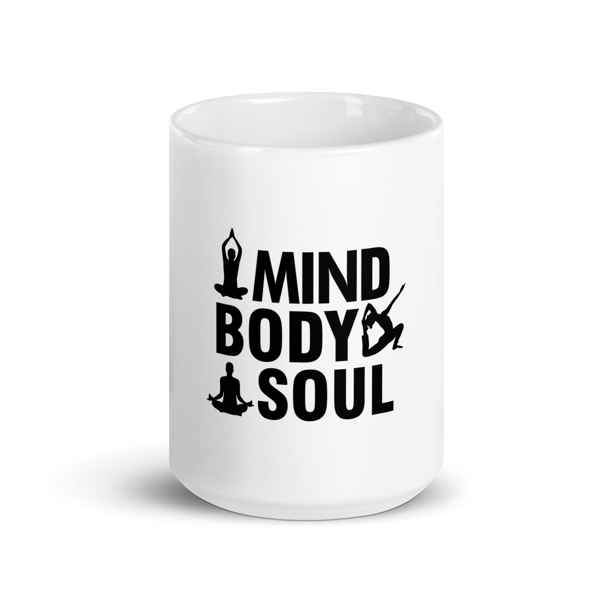 MIND BODY SOUL - White glossy mug