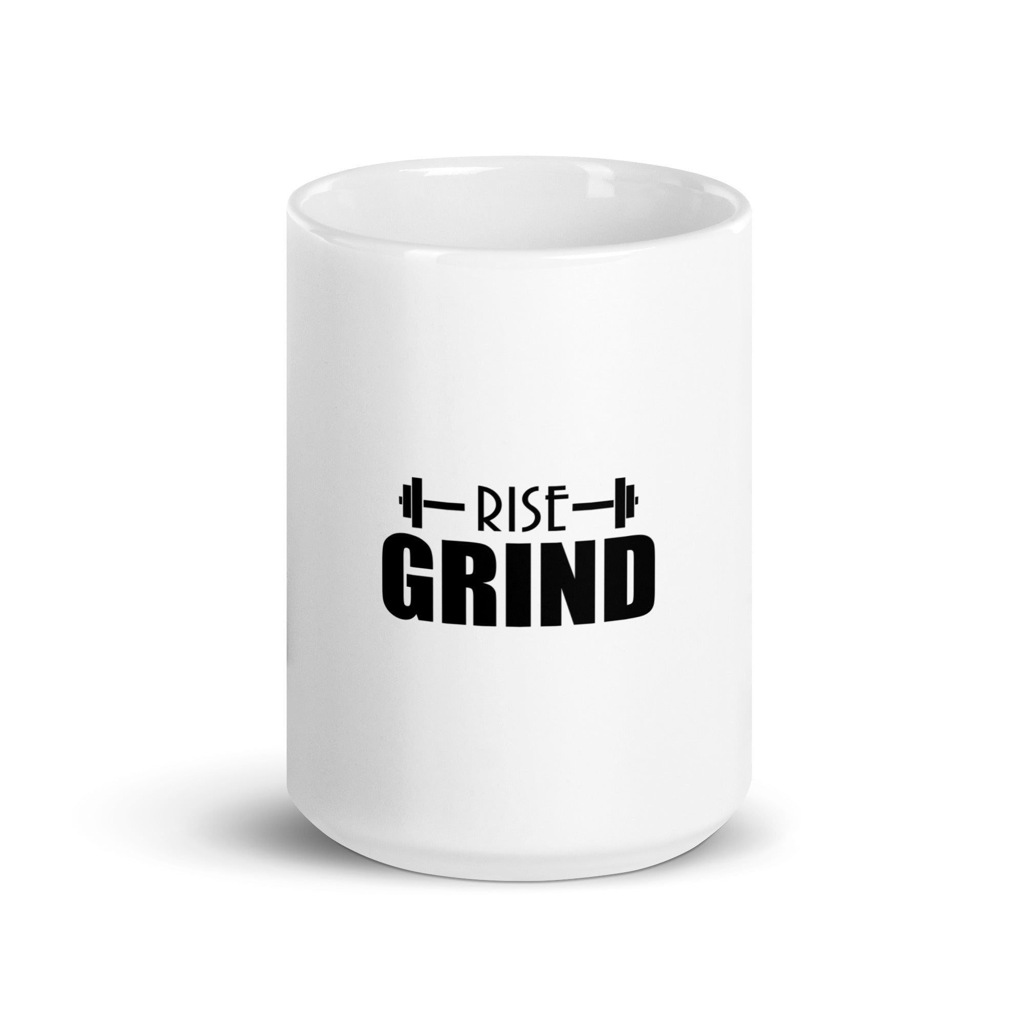 RISE GRIND - White glossy mug
