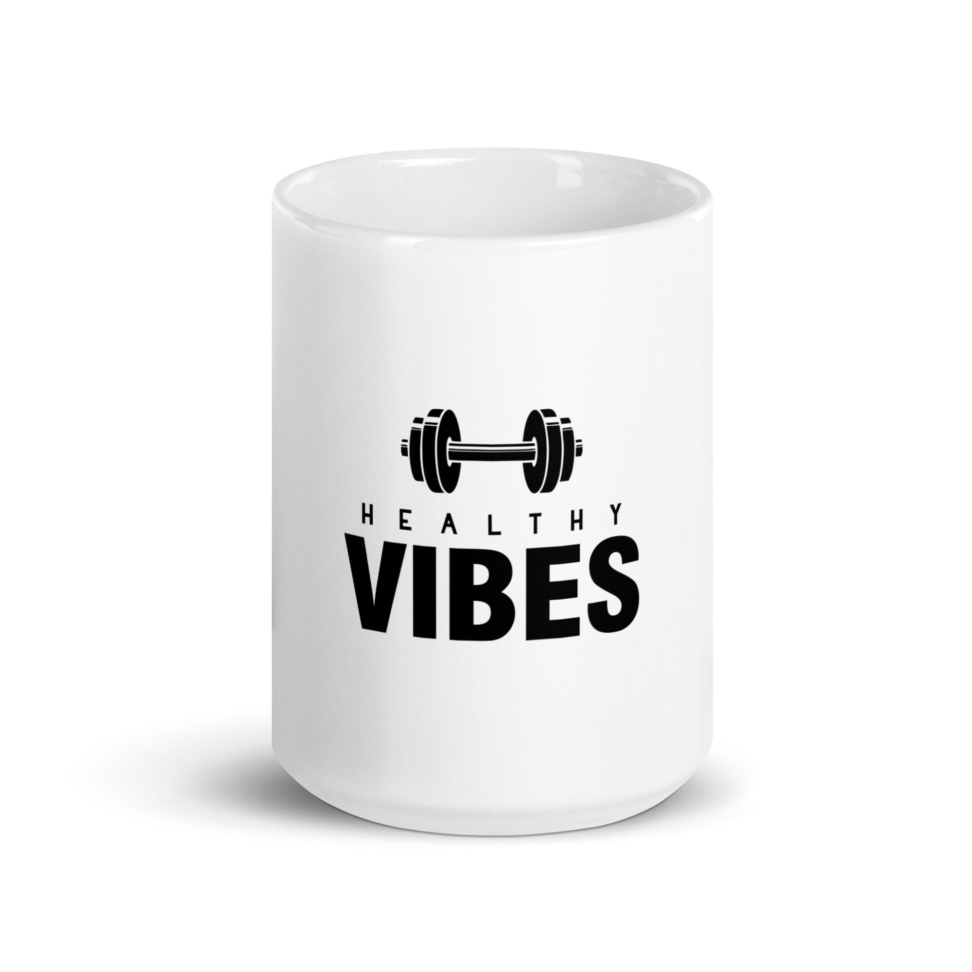 HEALTHY VIBES - White glossy mug