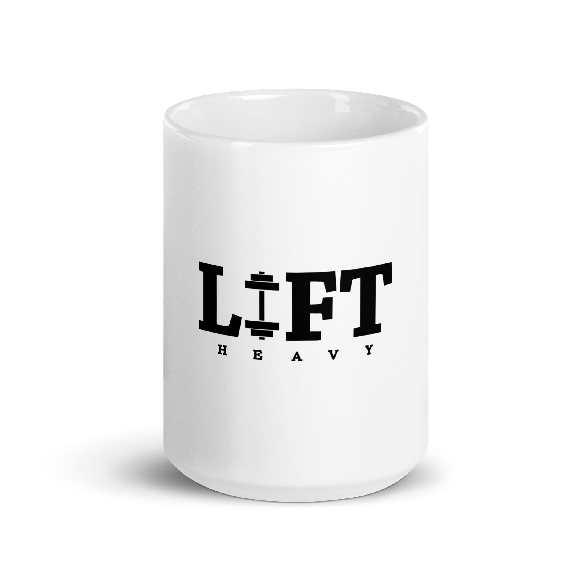 LIFT HEAVY - White glossy mug