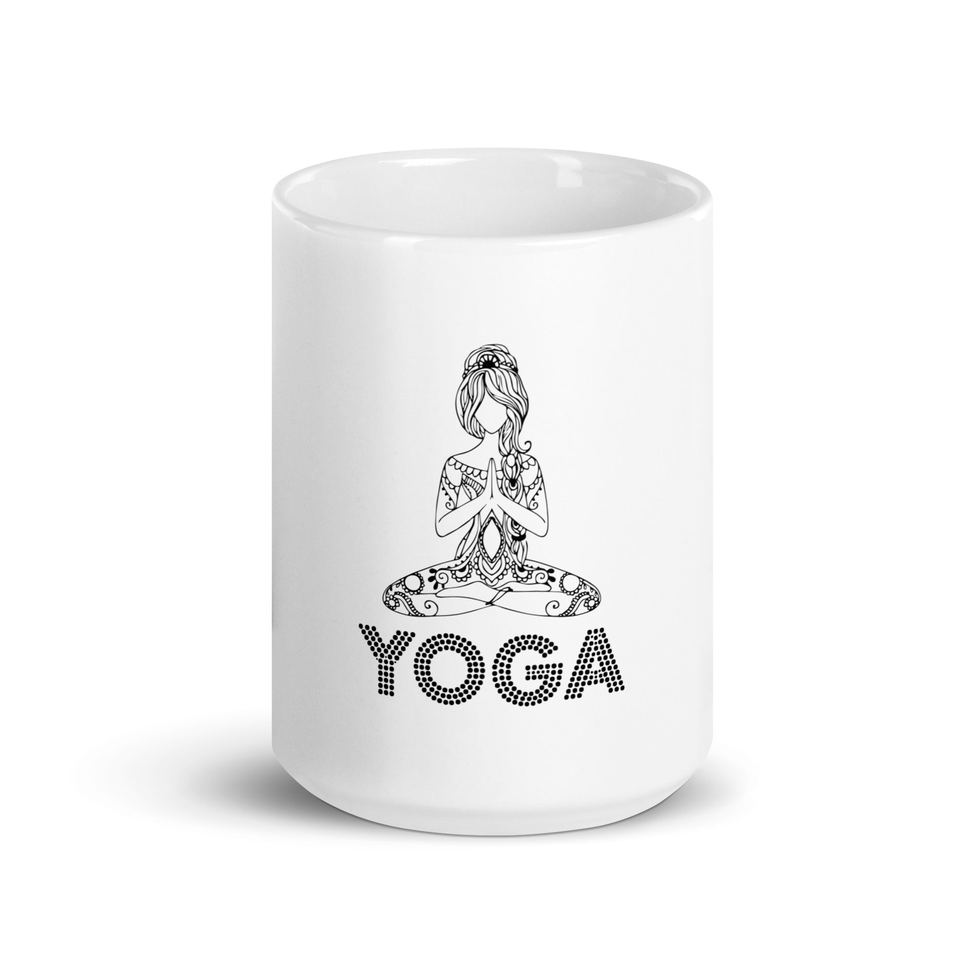 YOGA - White glossy mug