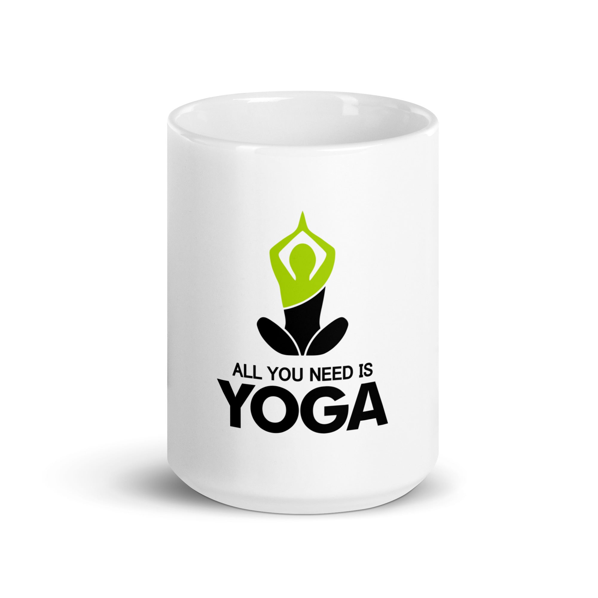 ALL YOU NEED IS YOGA - White glossy mug