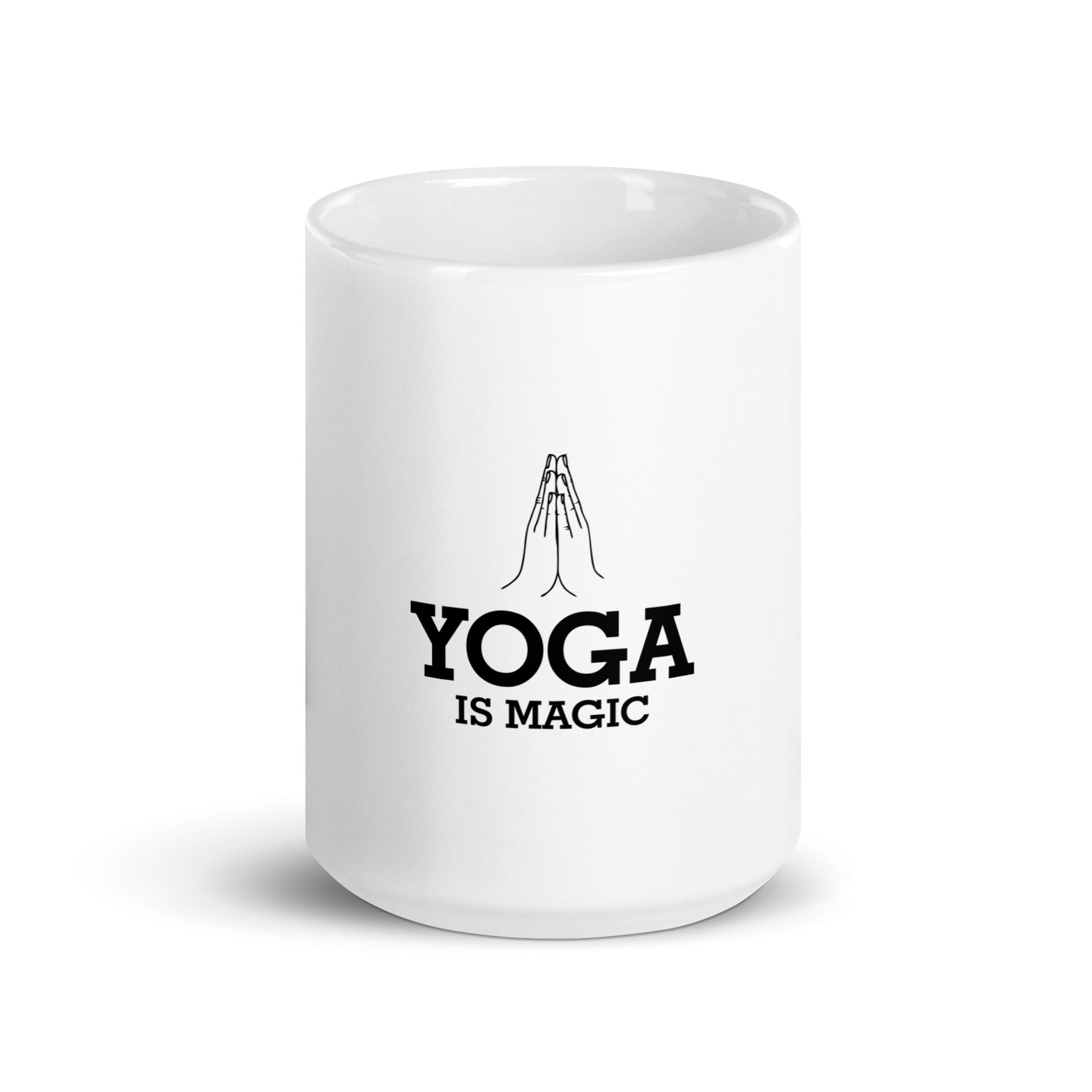 YOGA IS MAGIC - White glossy mug