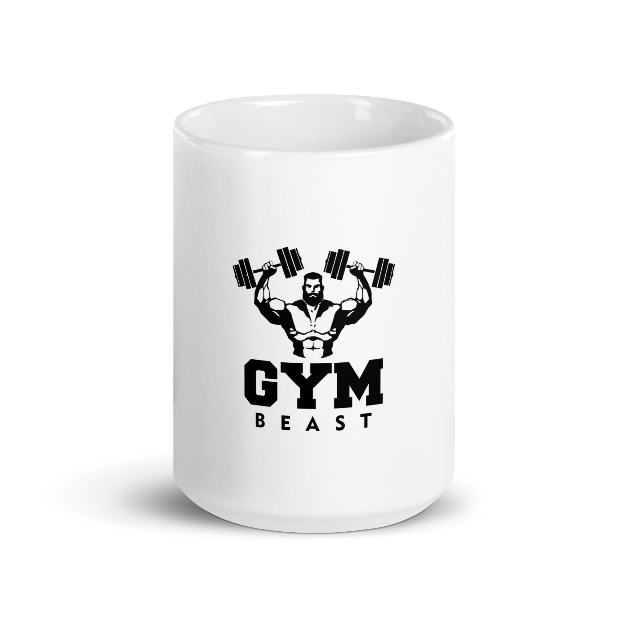 GYM BEAST - White glossy mug