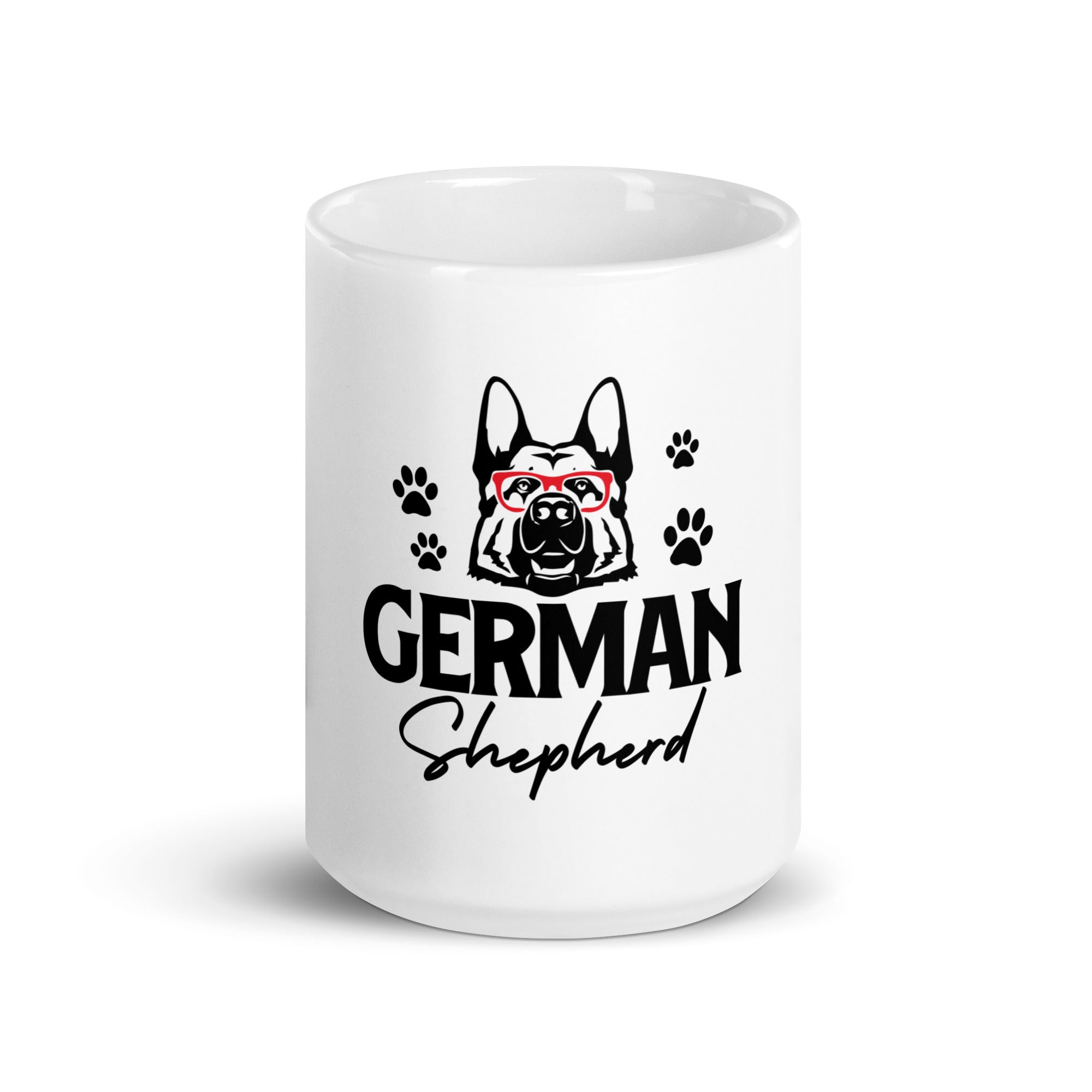 GERMAN SHEPHERD - White glossy mug