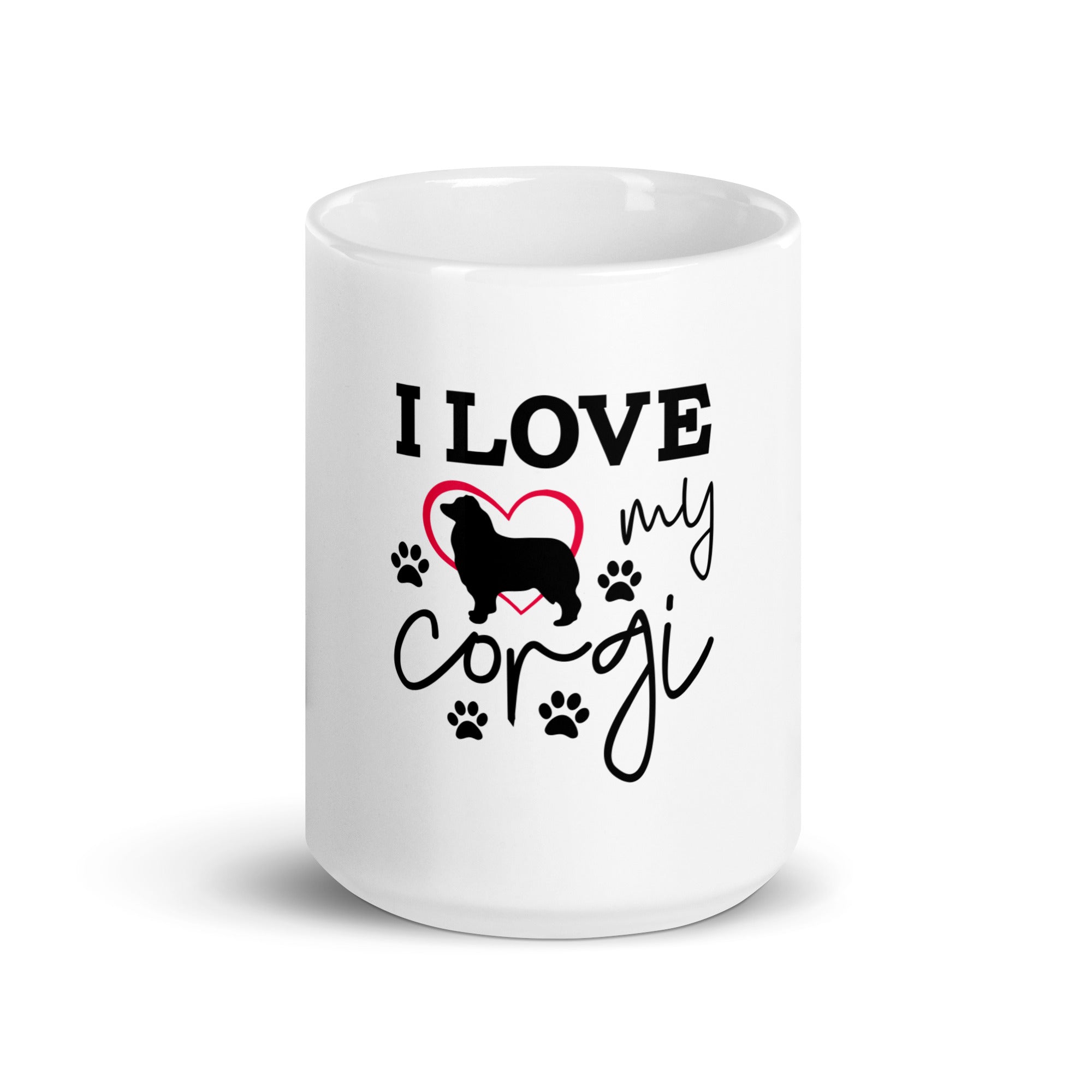 I LOVE MY CORGI - White glossy mug