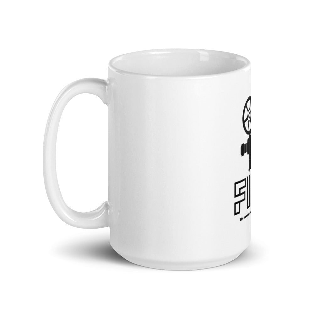 Film - White glossy mug