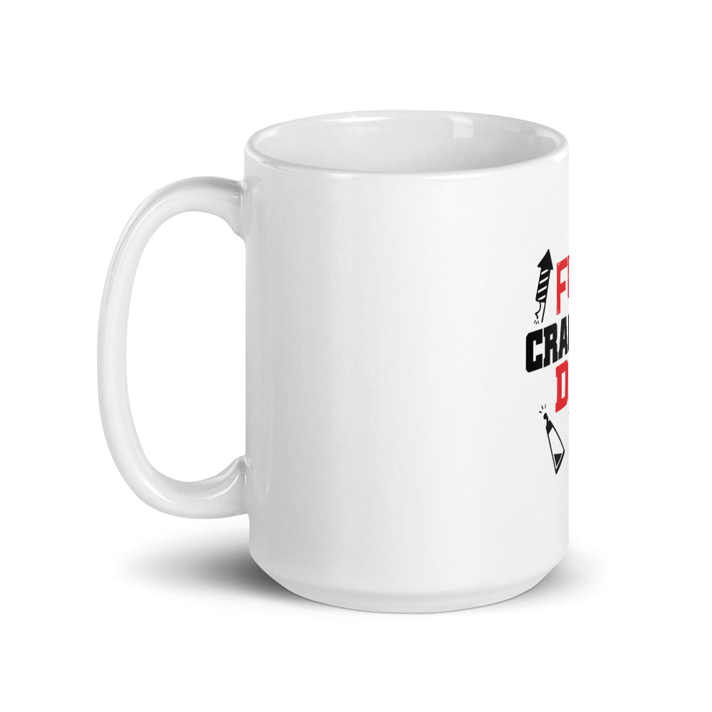 FIRE CRACKERS DAY - White glossy mug