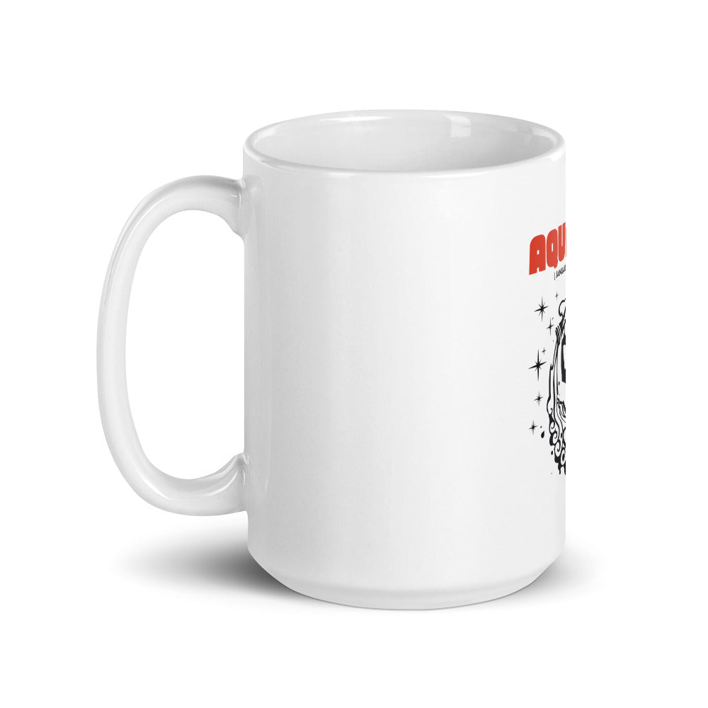 AQUARIUS - White glossy mug