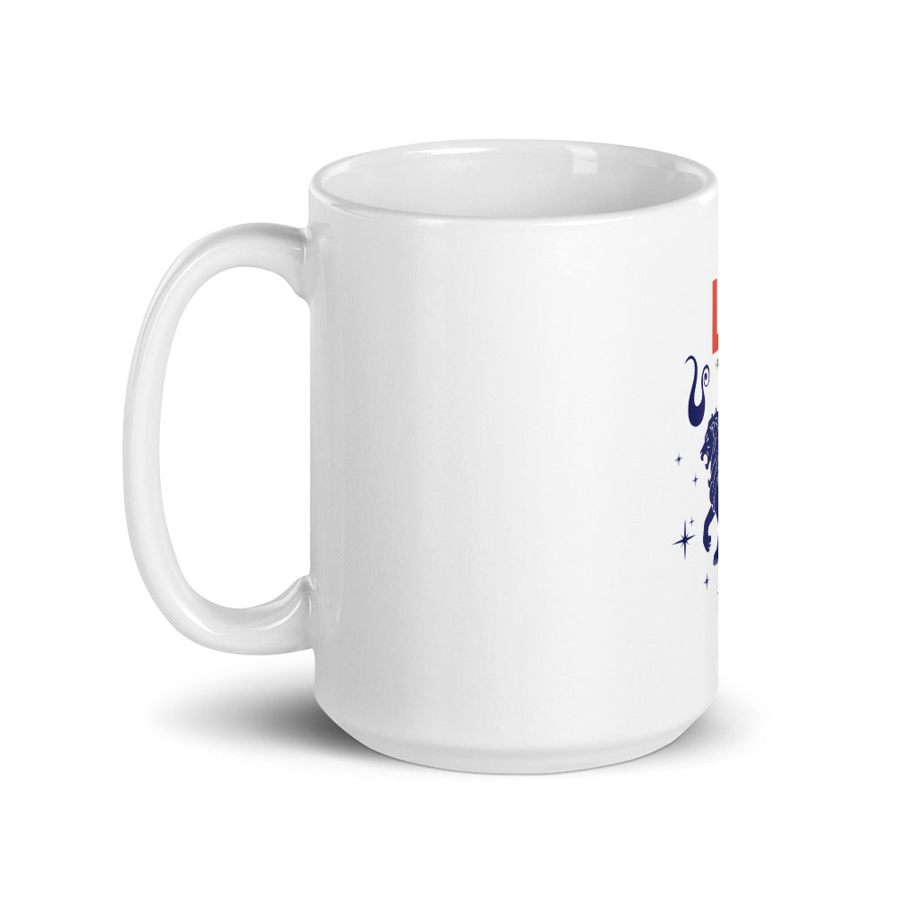 LEO - White glossy mug