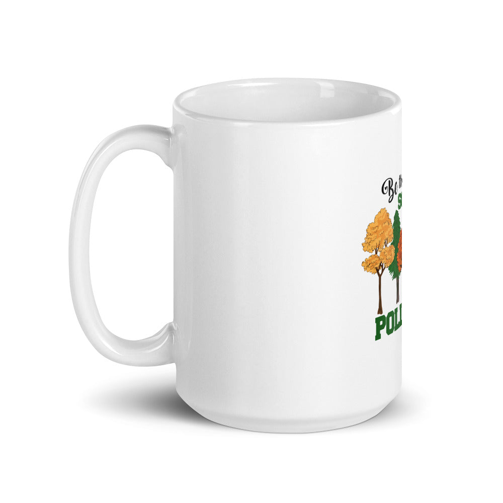 BE THE SOLUTION NOT THE POLLUTION - White glossy mug